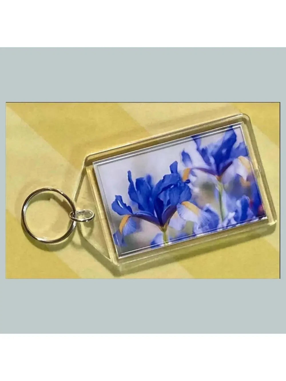 3677 Dutch Iris Acrylic Keychain | Floral Keychain | Flower Lover Gift